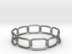 Chained Bracelet 75 in Fine Detail Polished Silver