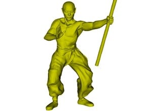 1/15 scale Shaolin Kung Fu monk figure B in Tan Fine Detail Plastic