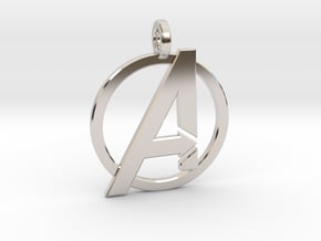 Avengers Keychain in Rhodium Plated Brass