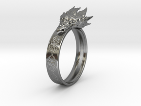 Dragon Ring (Size 8) in Polished Silver