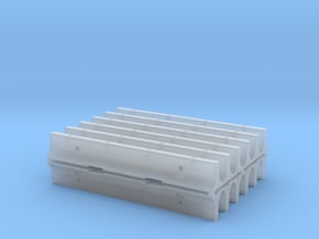 20' CalTrans Type K-Rail Concrete Barrier (12) in Tan Fine Detail Plastic