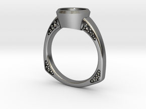 Engagement / Wedding ring RS000200002 in Polished Silver: 12 / 66.5