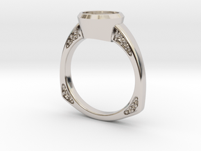 Engagement / Wedding ring RS000200002 in Rhodium Plated Brass: 12 / 66.5