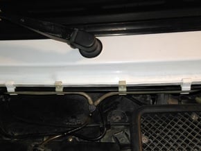 Lancia Delta Beta water pipe Clip SET in White Processed Versatile Plastic