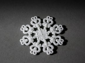Keyflake in White Natural Versatile Plastic