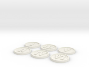 Objective Markers - Numerals in White Natural Versatile Plastic