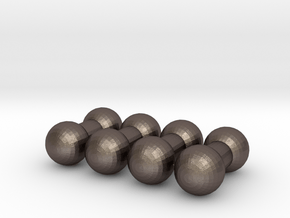 3mm Ball Joint-4pack in Polished Bronzed Silver Steel