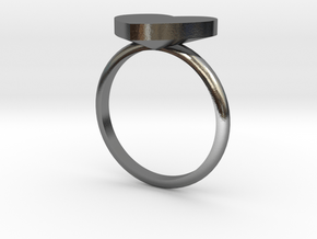 Heart Ring in Polished Silver