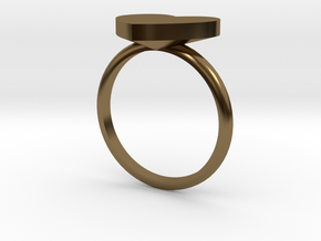 Heart Ring in Polished Bronze