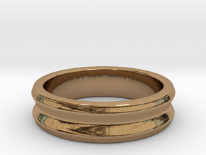 C ring - Size 5 to 13. in Polished Brass: 5 / 49