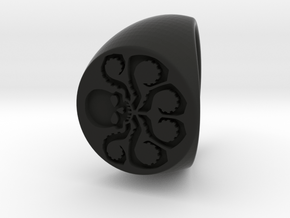 Hydra Ring Size 10 in Black Natural Versatile Plastic