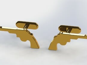 .44 MAGNUM CUFFLINKS in Polished Bronzed Silver Steel