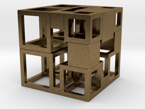 Perfect Cubed Cube Frame 43-19-1 in Natural Bronze