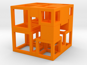 Perfect Cubed Cube Frame 43-19-1 in Orange Processed Versatile Plastic
