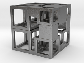Perfect Cubed Cube Frame 43-19-1 in Natural Silver