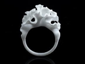 floraform | Cnidaria Ring in White Processed Versatile Plastic: 7 / 54