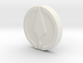 Ares Pistol Grip Medallion in White Natural Versatile Plastic