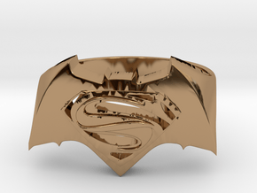 SuperMan Vs Batman Size 11 in Polished Brass