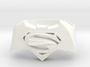 SuperMan Vs Batman Size 11 in White Processed Versatile Plastic