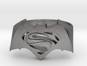 SuperMan Vs Batman Size 11 in Polished Nickel Steel