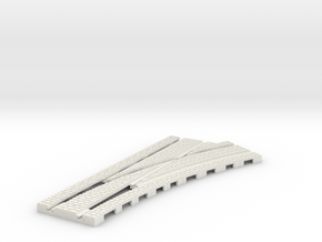 P-165stw-RIGHT-point-250r-100-live-3a OO gauge in White Natural Versatile Plastic