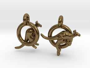 Kangaroos in Polished Bronze