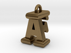3D-Initial-AF in Natural Bronze