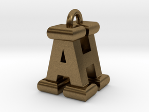 3D-Initial-AH in Natural Bronze