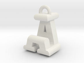 3D-Initial-AJ in White Natural Versatile Plastic