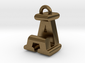 3D-Initial-AJ in Natural Bronze