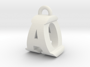 3D-Initial-AO in White Natural Versatile Plastic