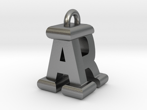 3D-Initial-AR in Natural Silver