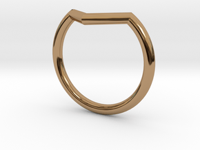 V Ring in Polished Brass: 7.75 / 55.875