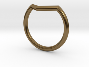 V Ring in Polished Bronze: 7.75 / 55.875
