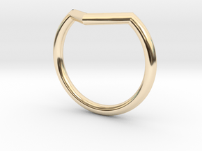 V Ring in 14k Gold Plated Brass: 7.75 / 55.875