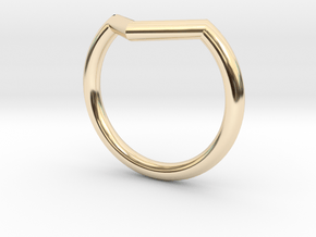 V Ring in 14k Gold Plated Brass: 5.5 / 50.25