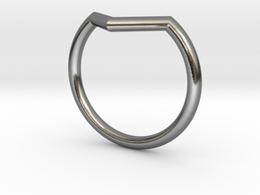V Ring in Polished Silver: 8.5 / 58
