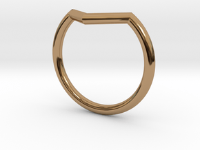 V Ring in Polished Brass: 8.5 / 58