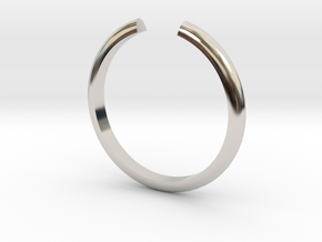 Open Ring in Rhodium Plated Brass