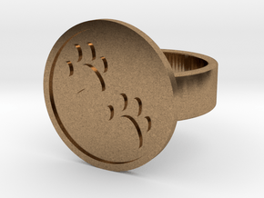 Paw Prints Ring in Natural Brass: 8 / 56.75