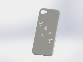 Iphone 7 Case, Geometric Brids in White Processed Versatile Plastic