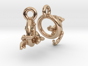 Monkeys On Rings in 14k Rose Gold Plated Brass