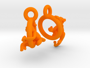 Monkeys On Rings in Orange Processed Versatile Plastic