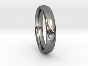 Simple Ellipse Ring in Polished Silver