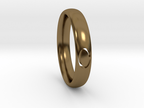 Simple Ellipse Ring in Polished Bronze