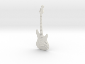 Guitar in White Natural Versatile Plastic: Medium