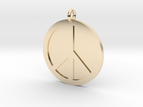 Peace Pendant in 14k Gold Plated Brass