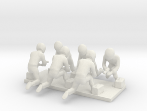 1/43 Formula Racing Pit Crew X 6 in White Natural Versatile Plastic