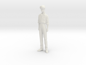 1/24 Man in Casual Outfit in White Natural Versatile Plastic