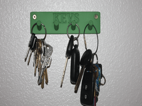 Key Holder Slim in Green Processed Versatile Plastic